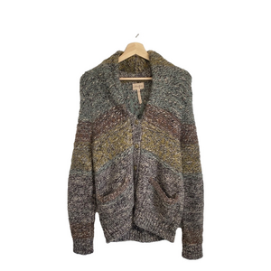 Aritzia Wilfred Free Cardigan Sweater M Gray Green Alpaca wool blend
